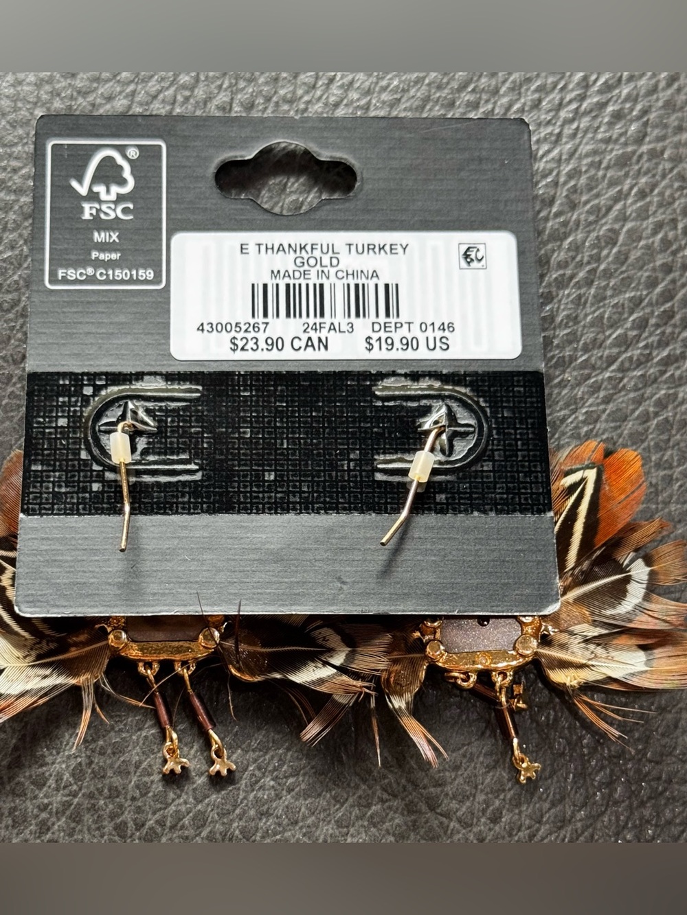 NWT Torrid Thanksgiving Turkey earring - Picture 3 of 5